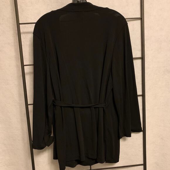 Emme True Wrap Blouse Plus Size 1 Black - Picture 6 of 9